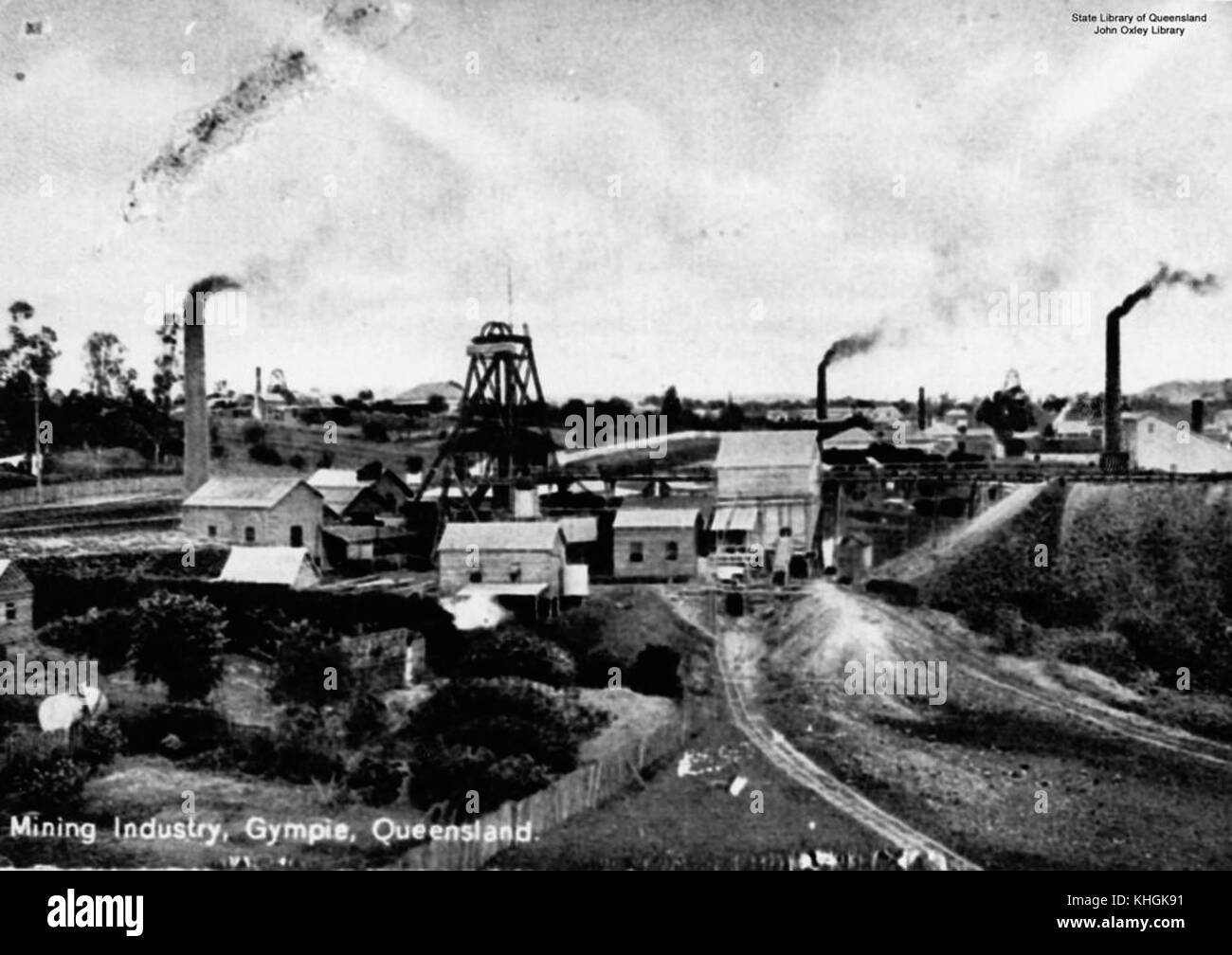 2 44663 South Västerhaninge und Monkland Goldmine, Gympie, Ca. 1908 Stockfoto