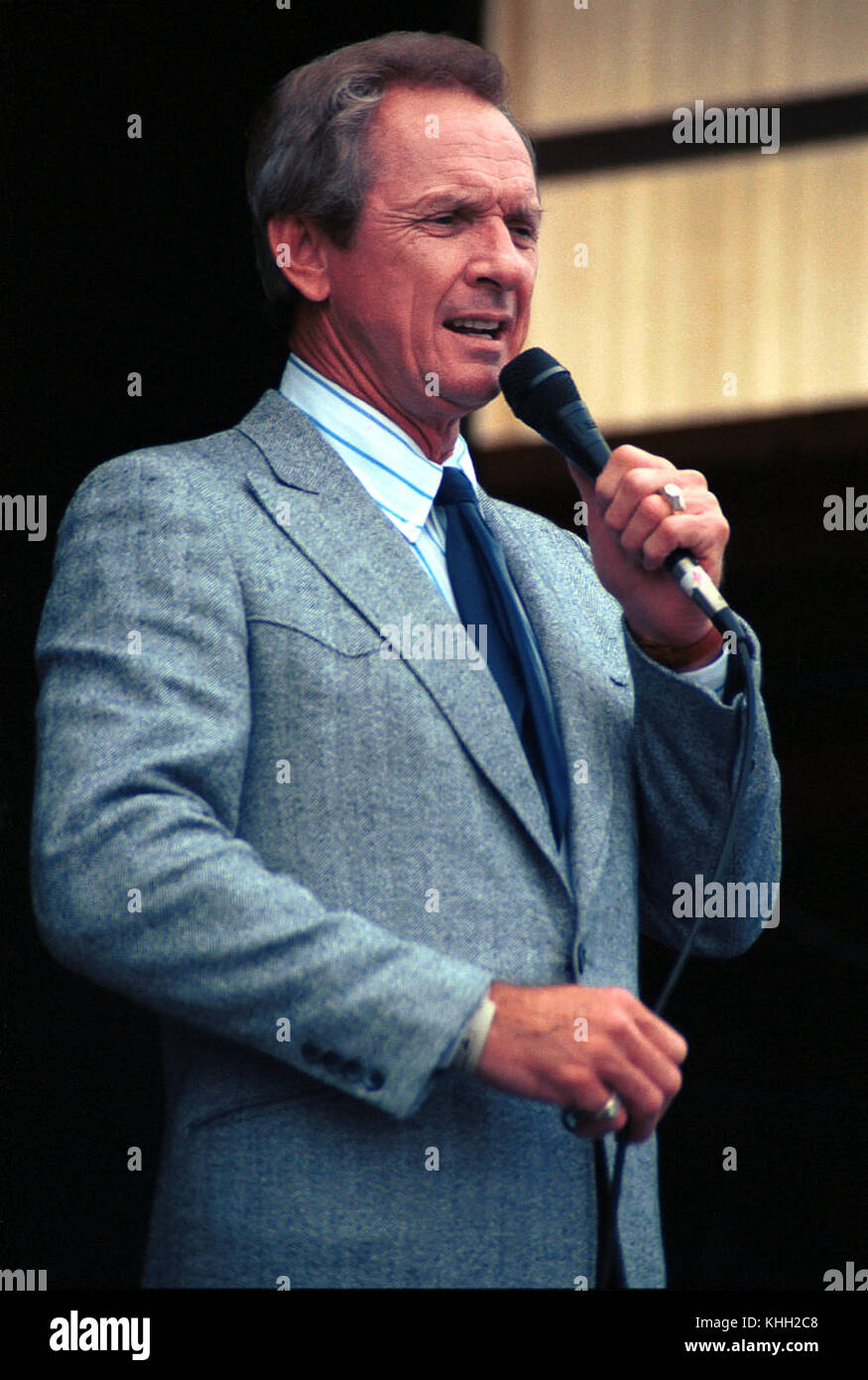 Land interpret Mel Tillis starb am Sonntag, 19. November 2017, im Alter von 85 Jahren. Tillis wird hier gezeigt, die in der jährlichen Country Music Festival, Jamboree in den Hügeln, in 1989, in St. Clairsville, Ohio, USA. Stockfoto