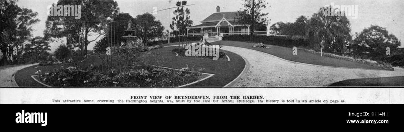 2 204032 Vorderansicht von Garfield, jetzt Brynderwyn, aus dem Garten, an der Paddington, 1931 Stockfoto