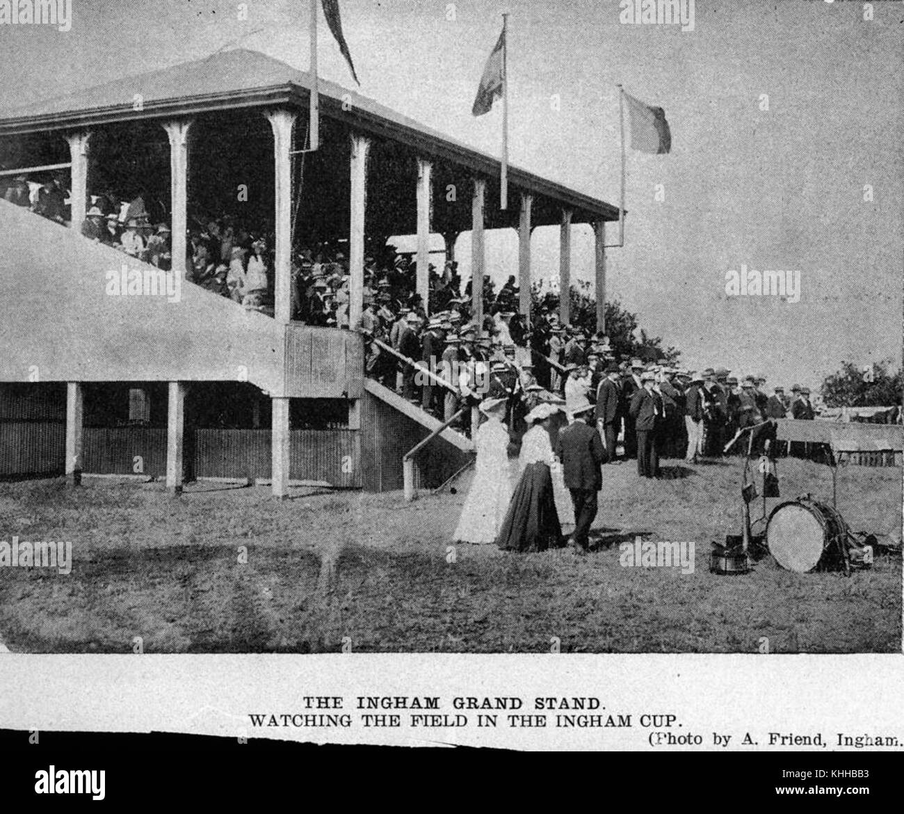 1 203284 an den Rennen, Ingham, Queensland, 1904 Stockfoto