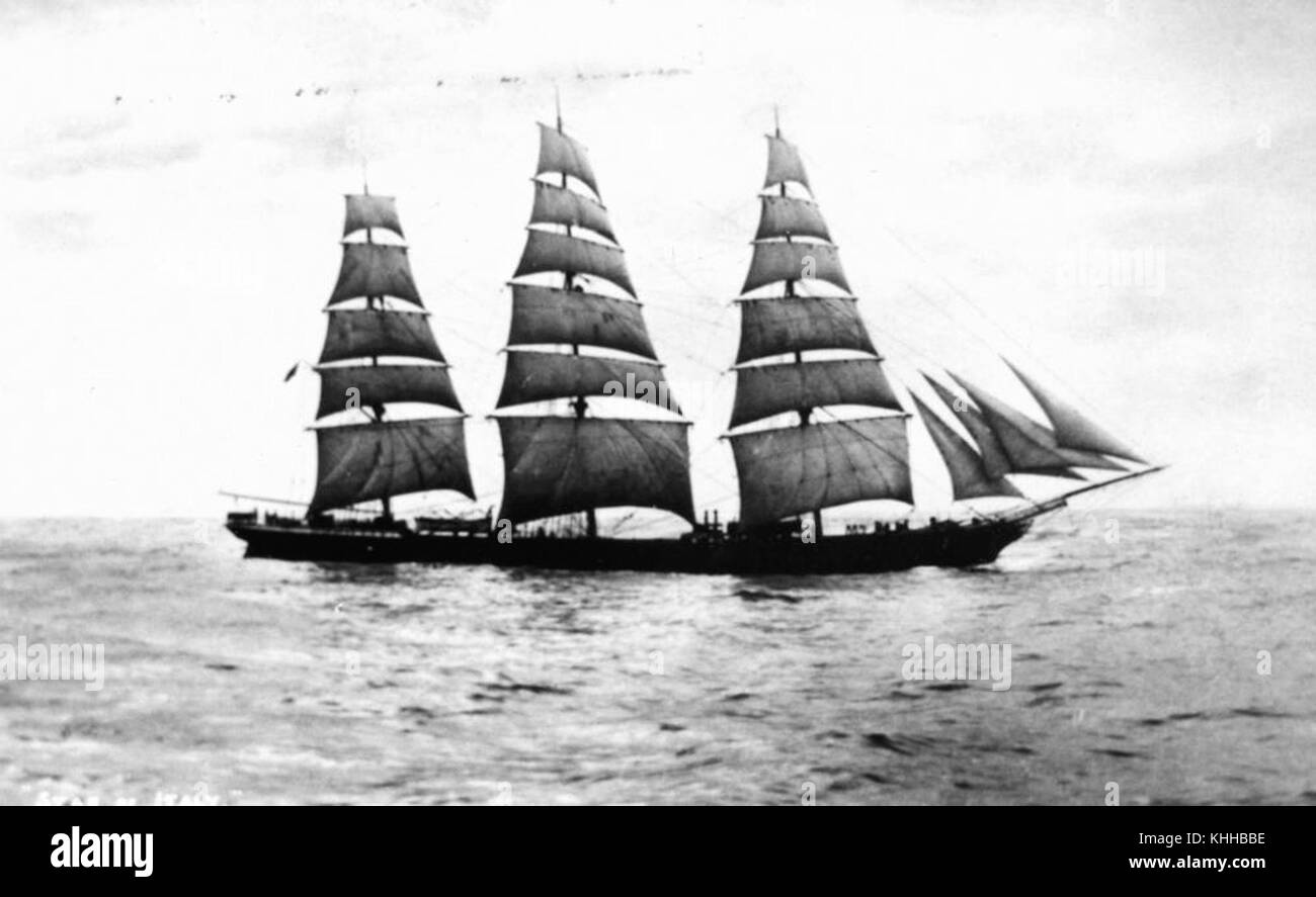 Die "Star of Italy" war ein bedeutendes Schiff in der maritimen Geschichte. Dieses Bild zeigt das Schiff, das für seine Beiträge zu den transatlantischen Reisen und zum Handel im 19. Jahrhundert bekannt ist. Stockfoto