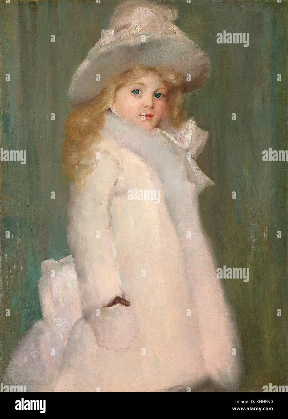 Tom Roberts Gemälde *Lily Stirling* ist ein Porträt, das den künstlerischen Stil des australischen Impressionisten unterstreicht. Das Stück fängt die Eleganz und Anmut des Motivs ein, typisch für Roberts Porträtstil. Stockfoto
