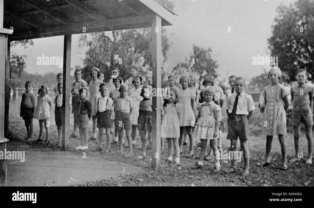 1 151835 Kinder an der Schule Biddeston, Queensland, Ca. 1936 Stockfoto