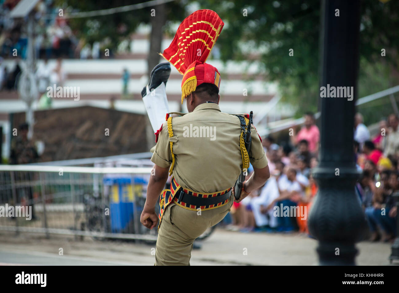 Wagah Grenzübergang, Indien und Pakistan Stockfoto