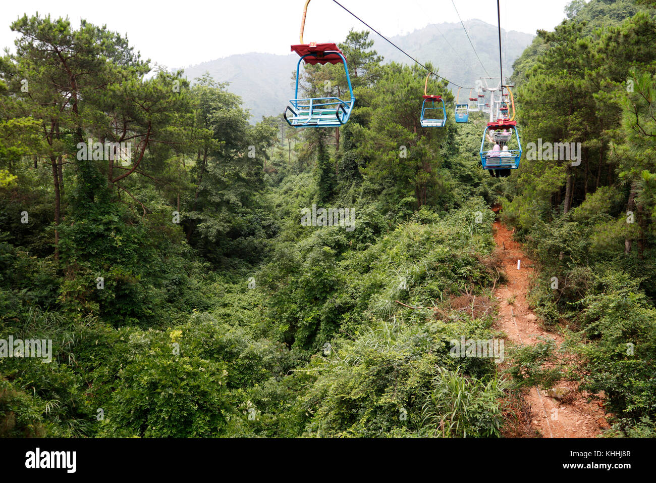 Sessellift in Guilin, China. Stockfoto