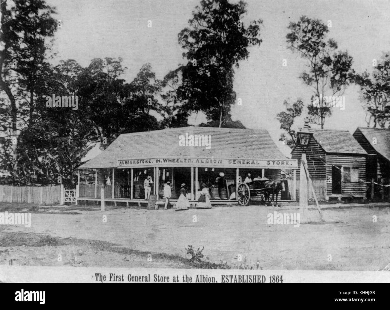 1 175979 Erste General Store in Albion, Brisbane, Ca., 1868 Stockfoto