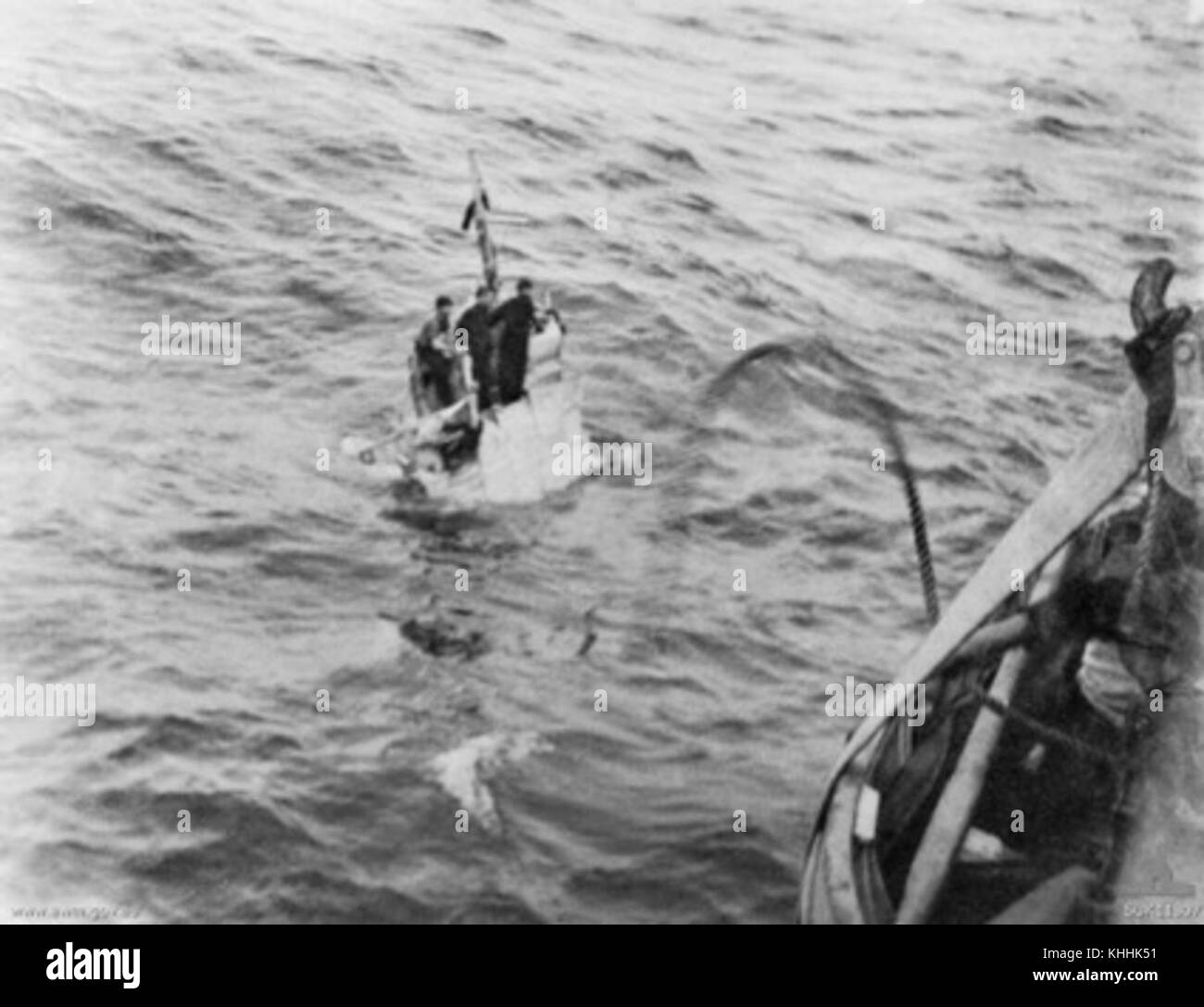 U-454 sinkt Stockfoto