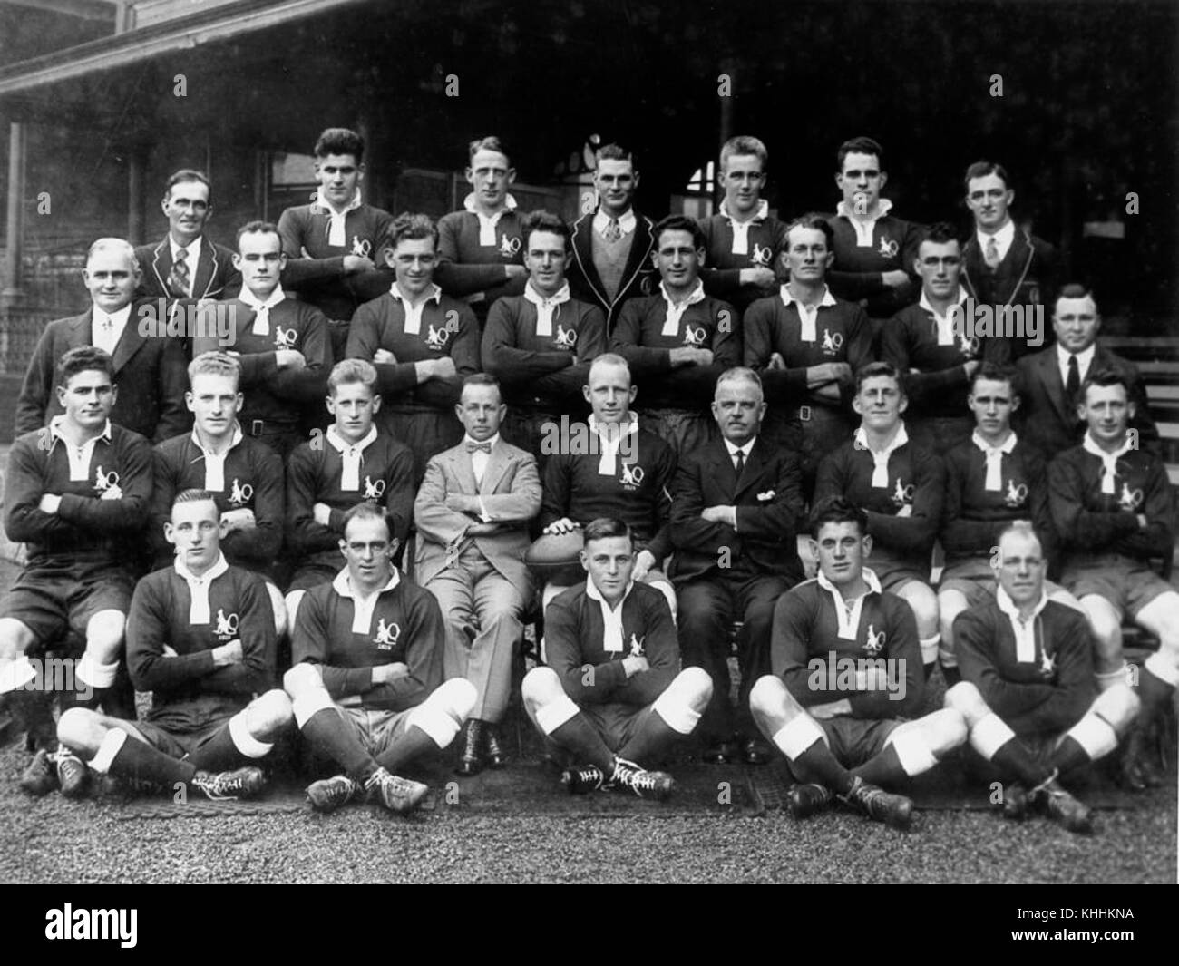 1 75439 Queensland Rugby Team in Sydney, 1929 Stockfoto