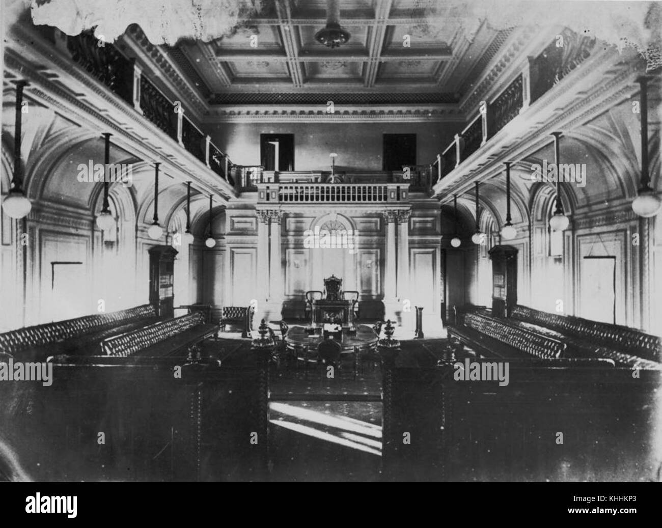 2 158569 Innere der Roten Kammer, Parlament, Brisbane, 1869 Stockfoto