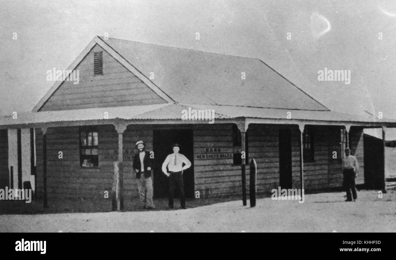 1 45675 Charters Towers Niederlassung der Bank von New South Wales, Ca. 1875 Stockfoto