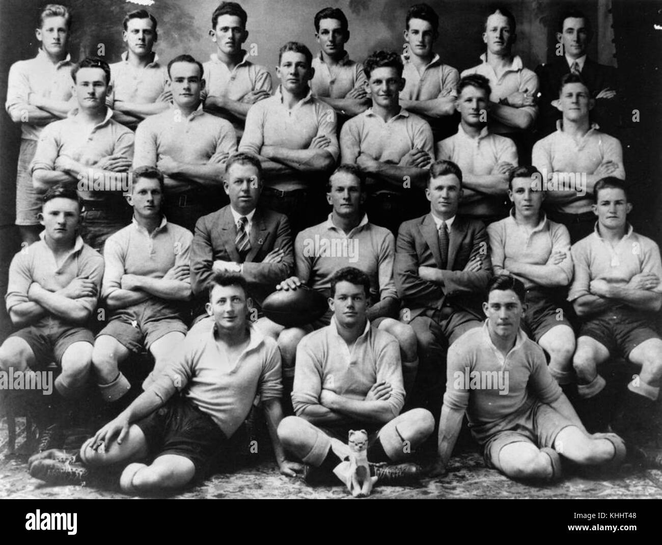 1 77279 Rugby League Fußballer aus South Queensland, die North Queensland 1927 tourte Stockfoto