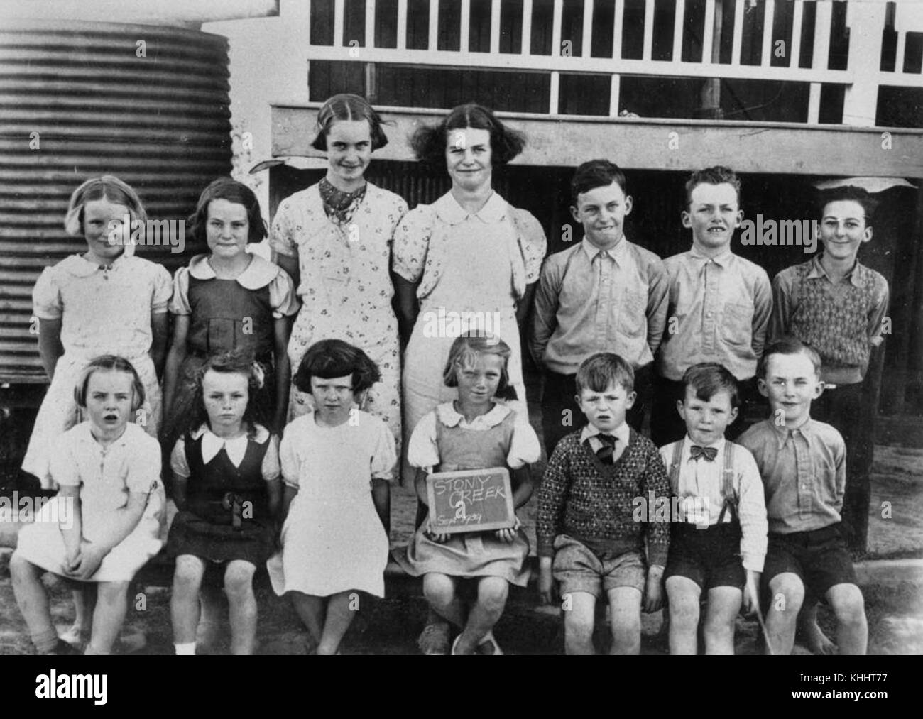 1 78509 Studenten von Stony Creek State School Woodford, Queensland, 1939 Stockfoto