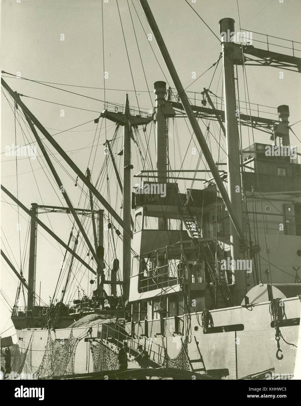 1 251352 Arbeitsdeck von dort ein Schiff im Hafen im Brisbane Stockfoto