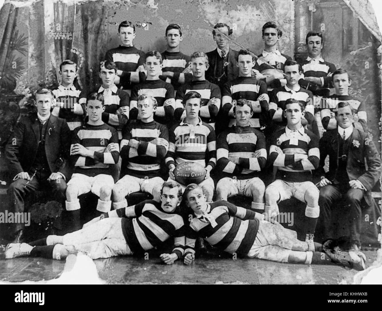 1 184087 westlichen Vororten Fußballmannschaft, die zweite Klasse, 1909 Stockfoto