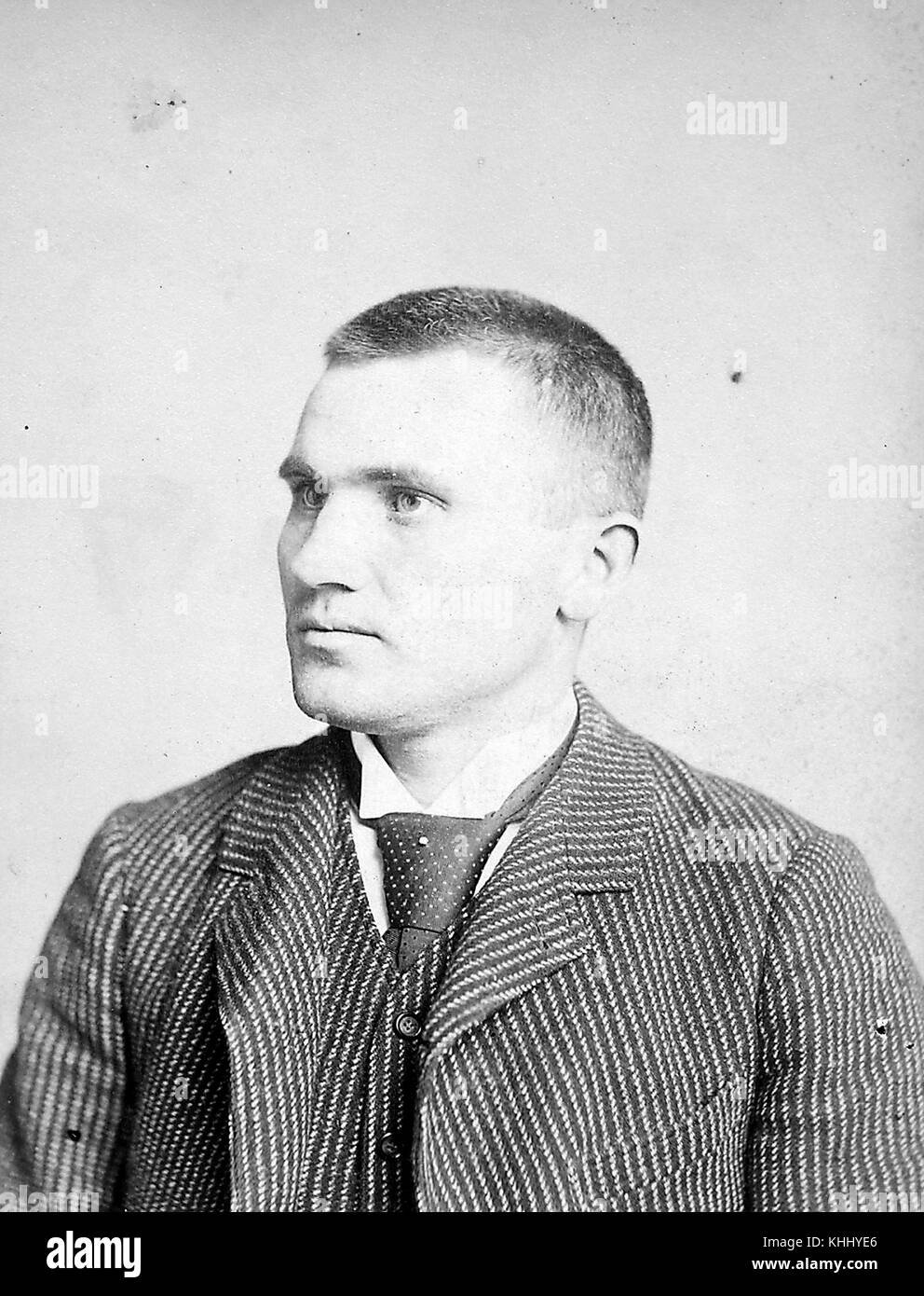 Portrait von Danny Richardson, New York base ball Club (nybbc) 1888, US-amerikanischer Baseballspieler, der zweite Basis in den grossen Ligen von 1884 bis 1894, 1888 gespielt. Aus der New York Public Library. Stockfoto