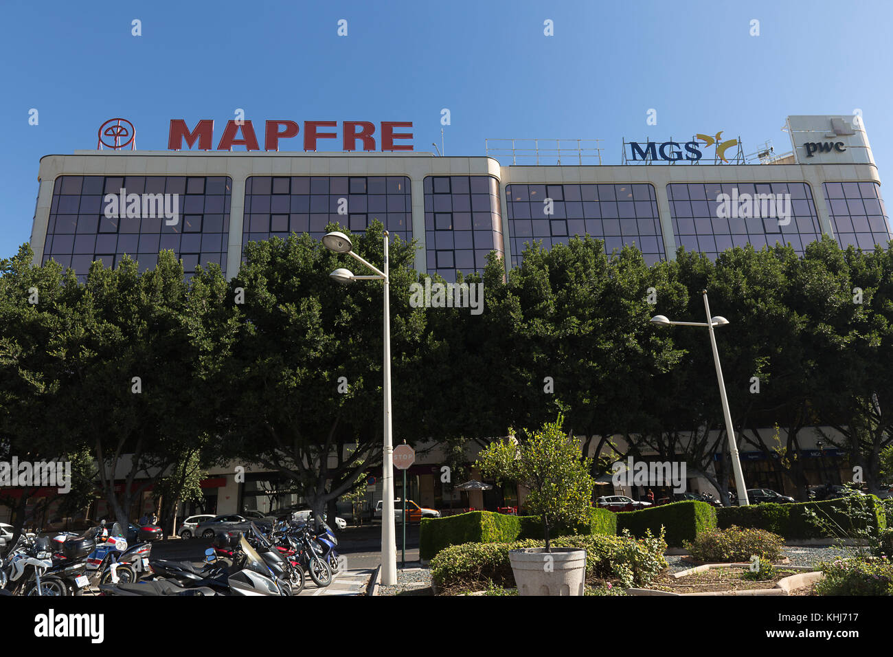 Valencia, Spanien, 25. Oktober 2017: mapfre Gebäude auf der Alameda zu Fuß der Stadt Valencia, Spanien. Stockfoto