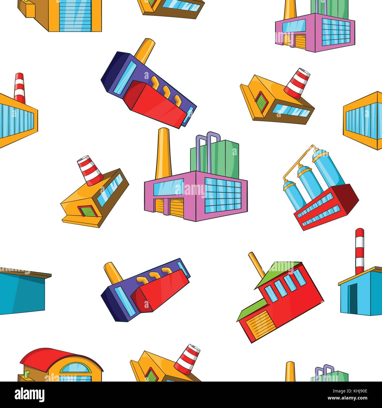 Produktion Muster, Cartoon Stil Stock Vektor