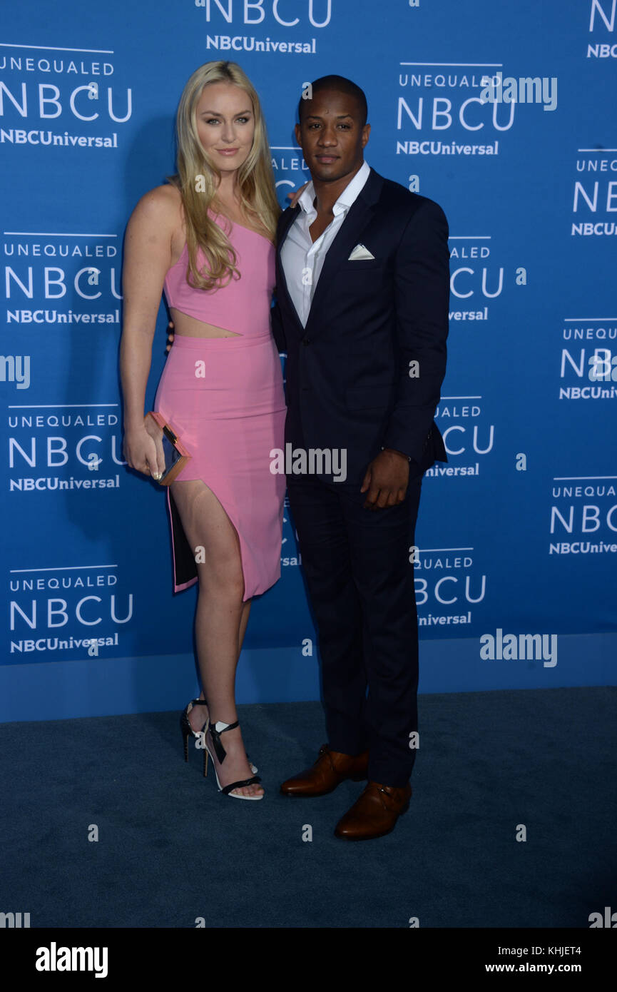 NEW YORK, NY – 15. MAI: Lindsey Vonn, Kenan Smith nimmt am 15. Mai 2017 an der NBCUniversal 2017 in der Radio City Music Hall Teil. Personen: Lindsey Vonn, Kenan Smith Transmission Ref.: MNC1 Stockfoto