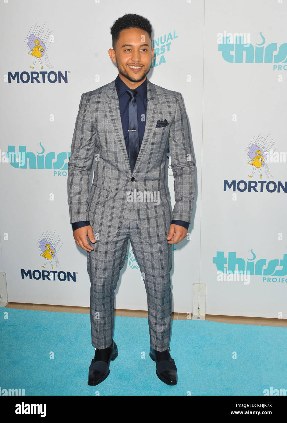 BEVERLY HILLS, CA - APRIL 18: Tahj Mowry nimmt am 18. April 2017 an der 8. Jährlichen Durstgala im Beverly Hilton Hotel in Beverly Hills, Kalifornien Teil.Personen: Tahj Mowry Transmission Ref: MNC76 Stockfoto