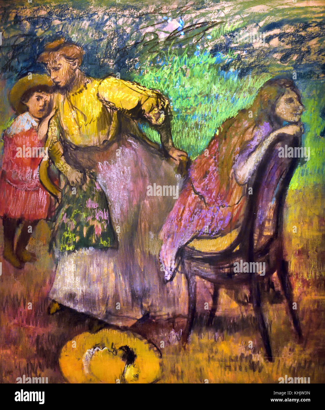 Madame Alexis rouart et ses enfants - Madame Alexis rouart und ihre Kinder. 1876 Edgar Degas 1834-1917 Frankreich Französisch Stockfoto
