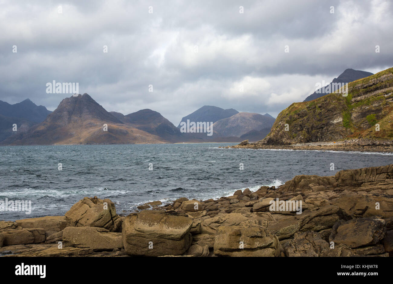 Die zerklüftete Landschaft von Elgol, Isle of Skye, Scottish Highlands Stockfoto