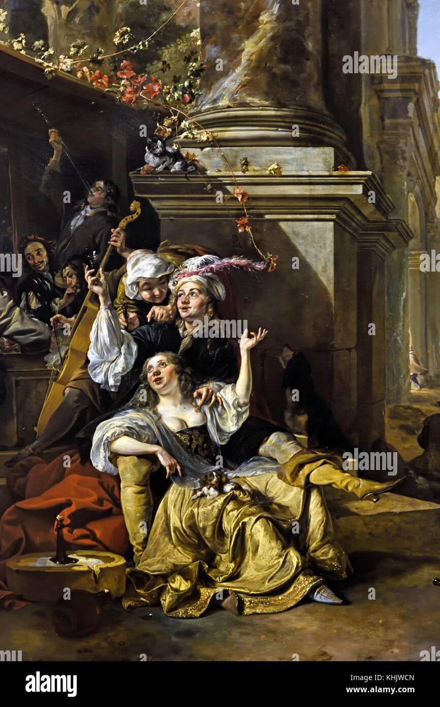 La Partie de Plaisir - das Vergnügen, Party 1667 Jan Baptist Weenix 1621 - 1661 Niederlande Die Niederlande Stockfoto