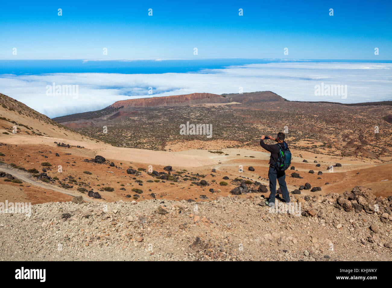 Touristische Bilder von Lava accreation Kugeln, Teneriffa, Spanien Stockfoto