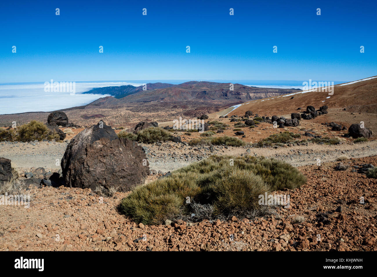 Lava-Akkreationsbälle im Teide-Nationalpark, Teneriffa, Spanien Stockfoto