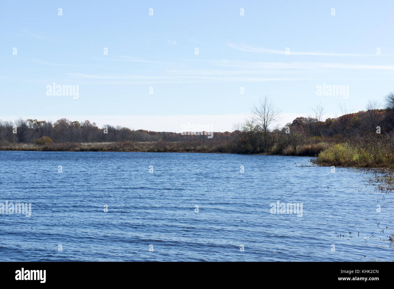 Den Charles River, wie es verläuft Cutler Park in Needham, MA Stockfoto