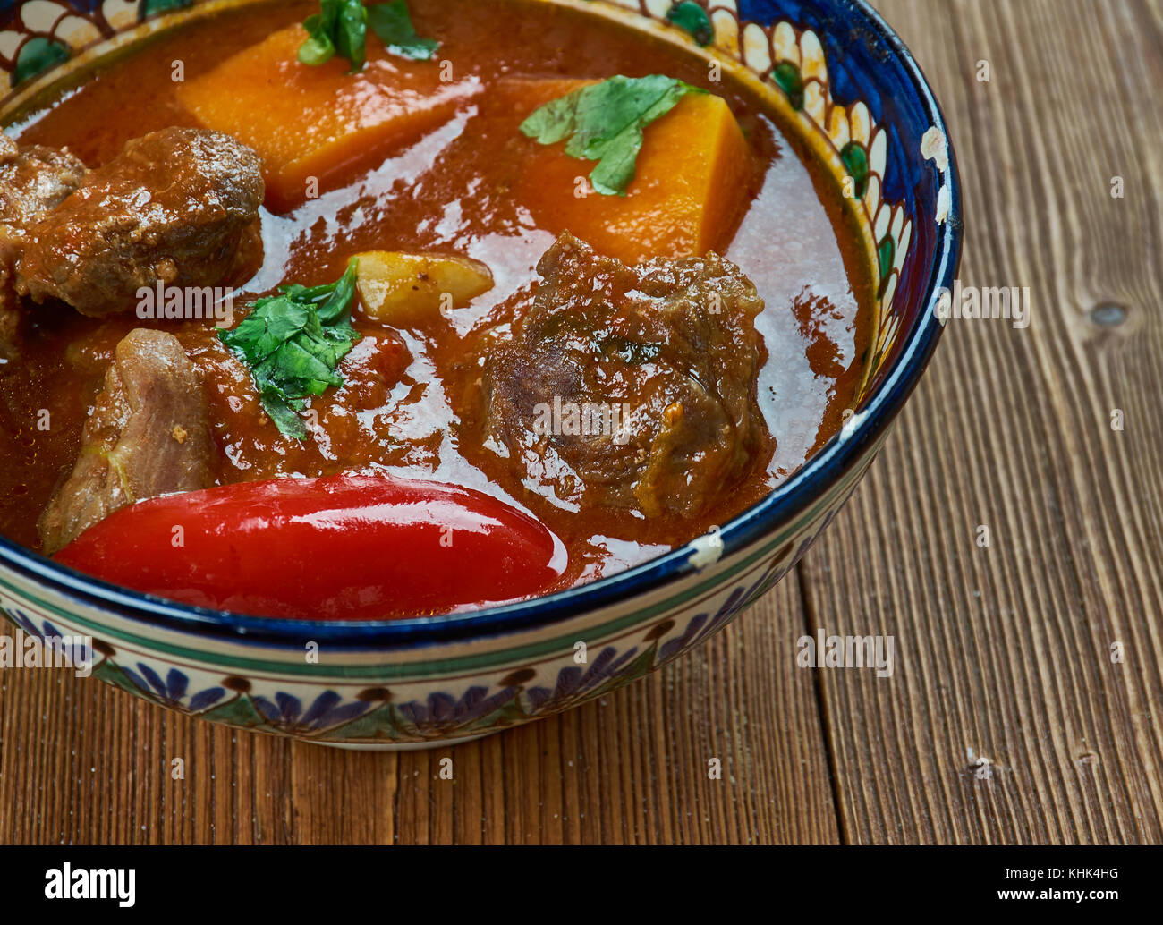 Rindfleisch vindaloo Curry - Goa Curry Rindfleisch erhalten Stockfoto