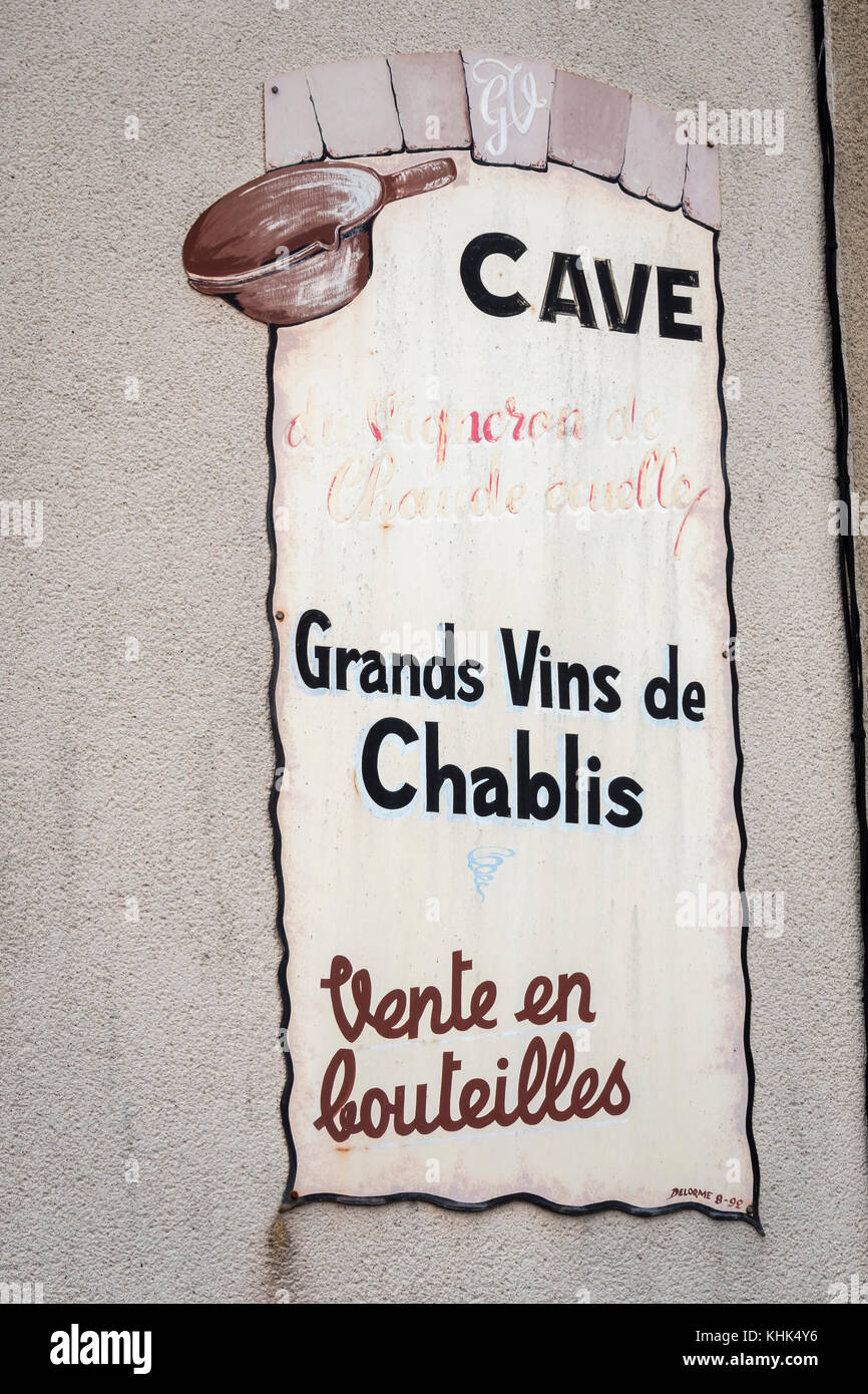 Chablis Yonne Bourgogne-Franche-Comte Frankreich Stockfoto