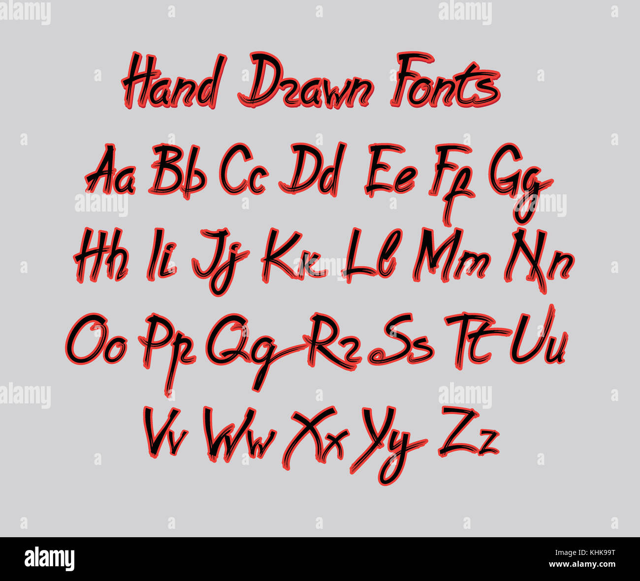 Vektor Alphabet. Exclusive Custom Buchstaben. Schrift und Typografie für Designs: Logo, Poster, Einladung, etc. handschriftliche Pinselstil mod Stockfoto Vektor Alphabet. Exclusive Custom Buchstaben. Schrift und Typografie für Designs: Logo, Poster, Einladung, etc. handschriftliche Pinselstil mod Stockfoto