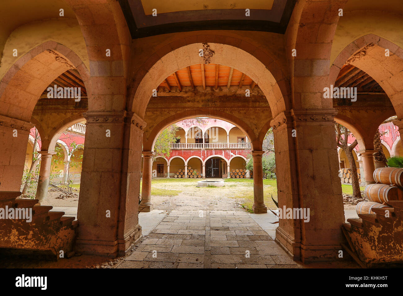 Jaral de berrio aufgegeben mexikanischen Hacienda architektonischen Details Stockfoto