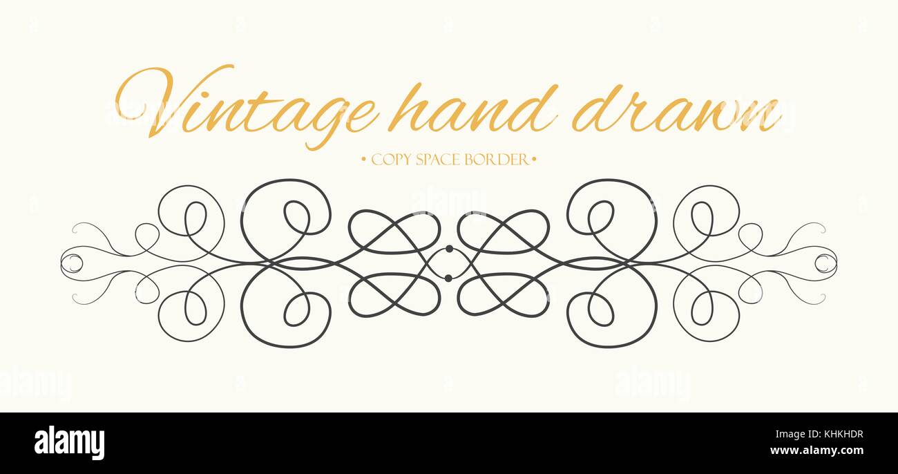 Vektor hand blüht gezeichnet, Text, Grafik Design Element. cute Designer vintage Grenze. Hochzeit Einladungskarte, Seite Dekoration. calligraph Stock Vektor