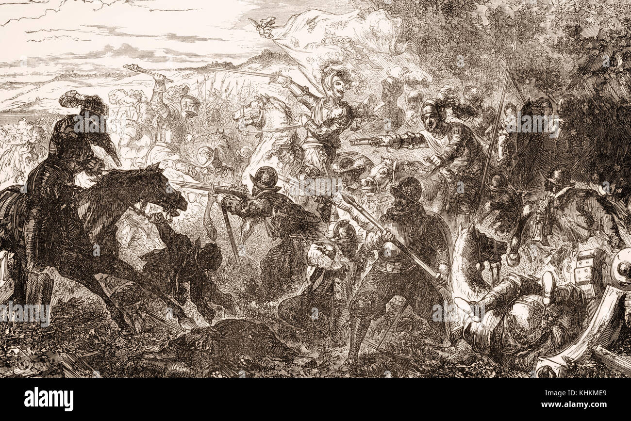 Der Krieg der drei Henrys, 1587-1589, Bürgerkriege in Frankreich als die Kriege der Religion bekannt Stockfoto