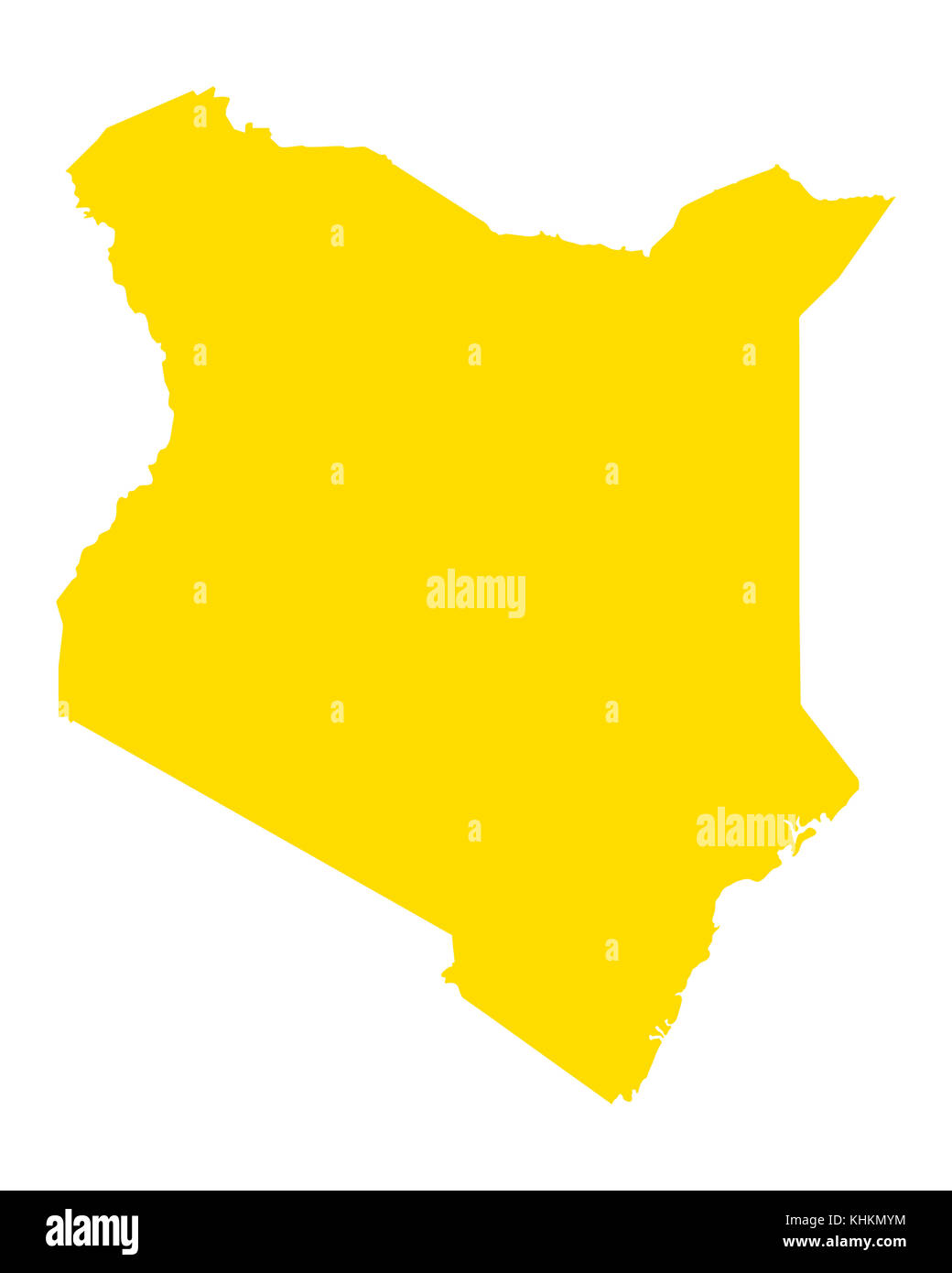 Karte von Kenia Stockfoto