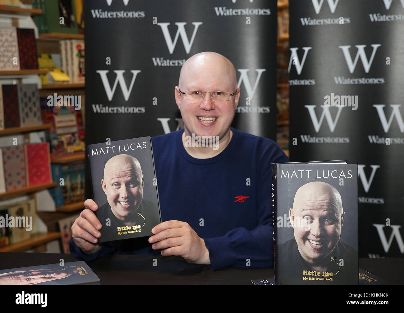 Matt Lucas trifft Fans und signiert Kopien seines neuen Buches Little Me My Life from A-Z bei Liverpool Waterstones mit: Matt Lucas Where: Liverpool, United Kingdom When: 17 Oct 2017 Credit: Sakura/WENN.com Stockfoto
