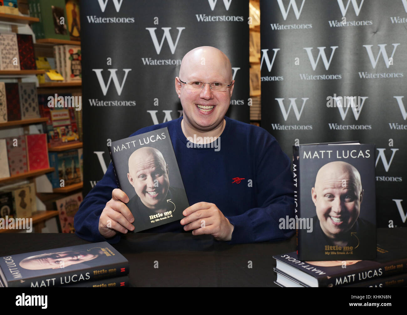 Matt Lucas trifft Fans und signiert Kopien seines neuen Buches Little Me My Life from A-Z bei Liverpool Waterstones mit: Matt Lucas Where: Liverpool, United Kingdom When: 17 Oct 2017 Credit: Sakura/WENN.com Stockfoto