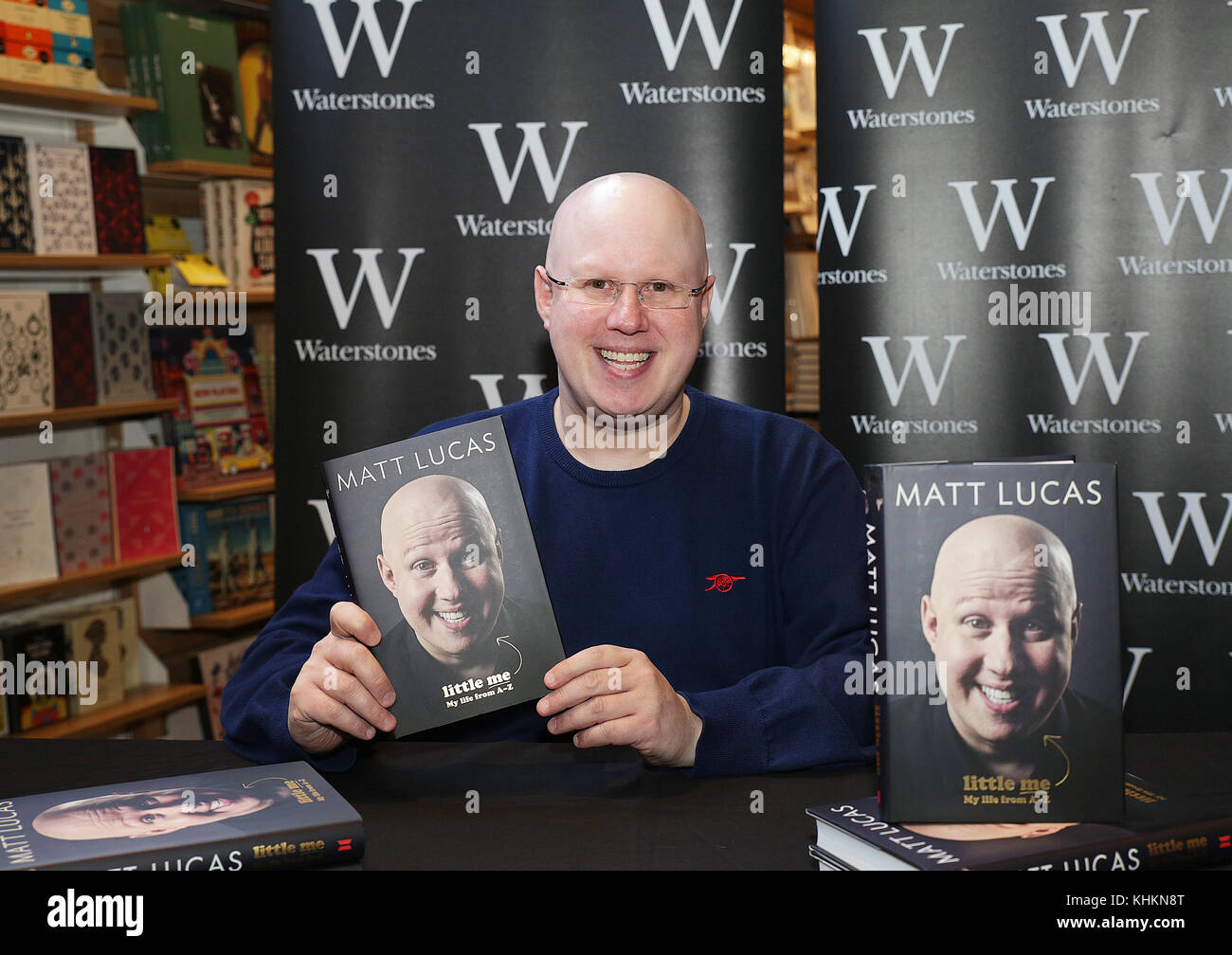 Matt Lucas trifft Fans und signiert Kopien seines neuen Buches Little Me My Life from A-Z bei Liverpool Waterstones mit: Matt Lucas Where: Liverpool, United Kingdom When: 17 Oct 2017 Credit: Sakura/WENN.com Stockfoto