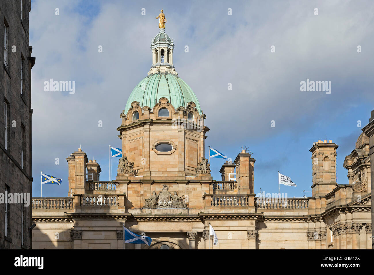 Bank von Schottland Hauptquartier, Lawnmarket, Edinburgh, Schottland, Großbritannien Stockfoto