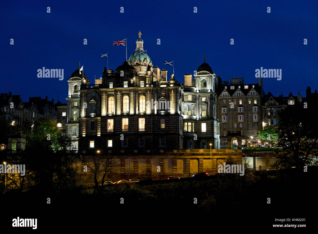 Bank von Schottland Hauptquartier, Lawnmarket, Edinburgh, Schottland, Großbritannien Stockfoto