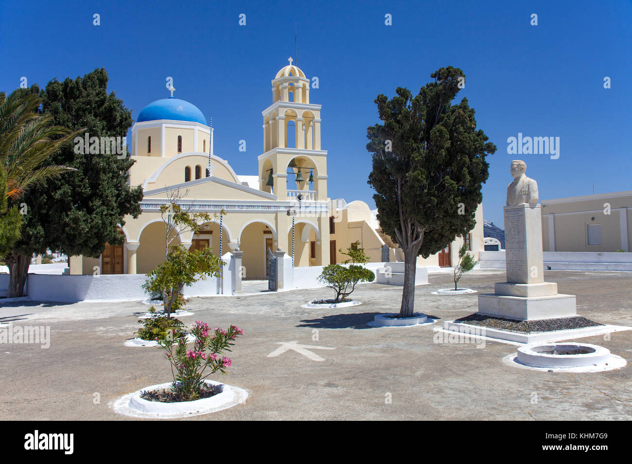 Orthodoxe Kirche in Oia, Santorin Insel, Kykladen, Ägäis, Griechenland Stockfoto