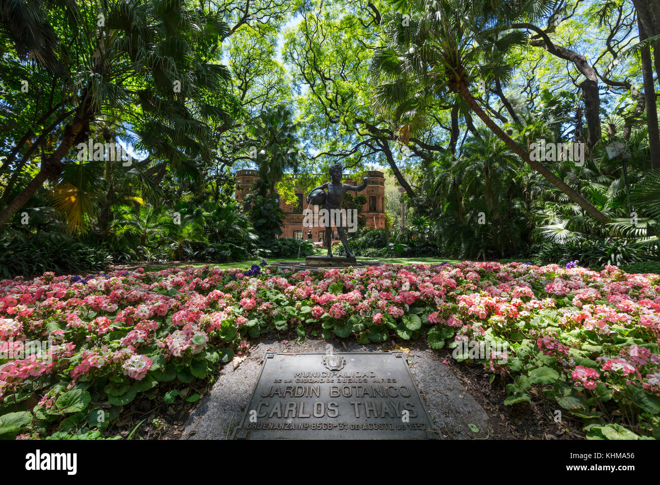Der Haupteingang des 'Jardin Botanico Carlos Thays'. Palermo, Buenos Aires, Argentinien. Stockfoto