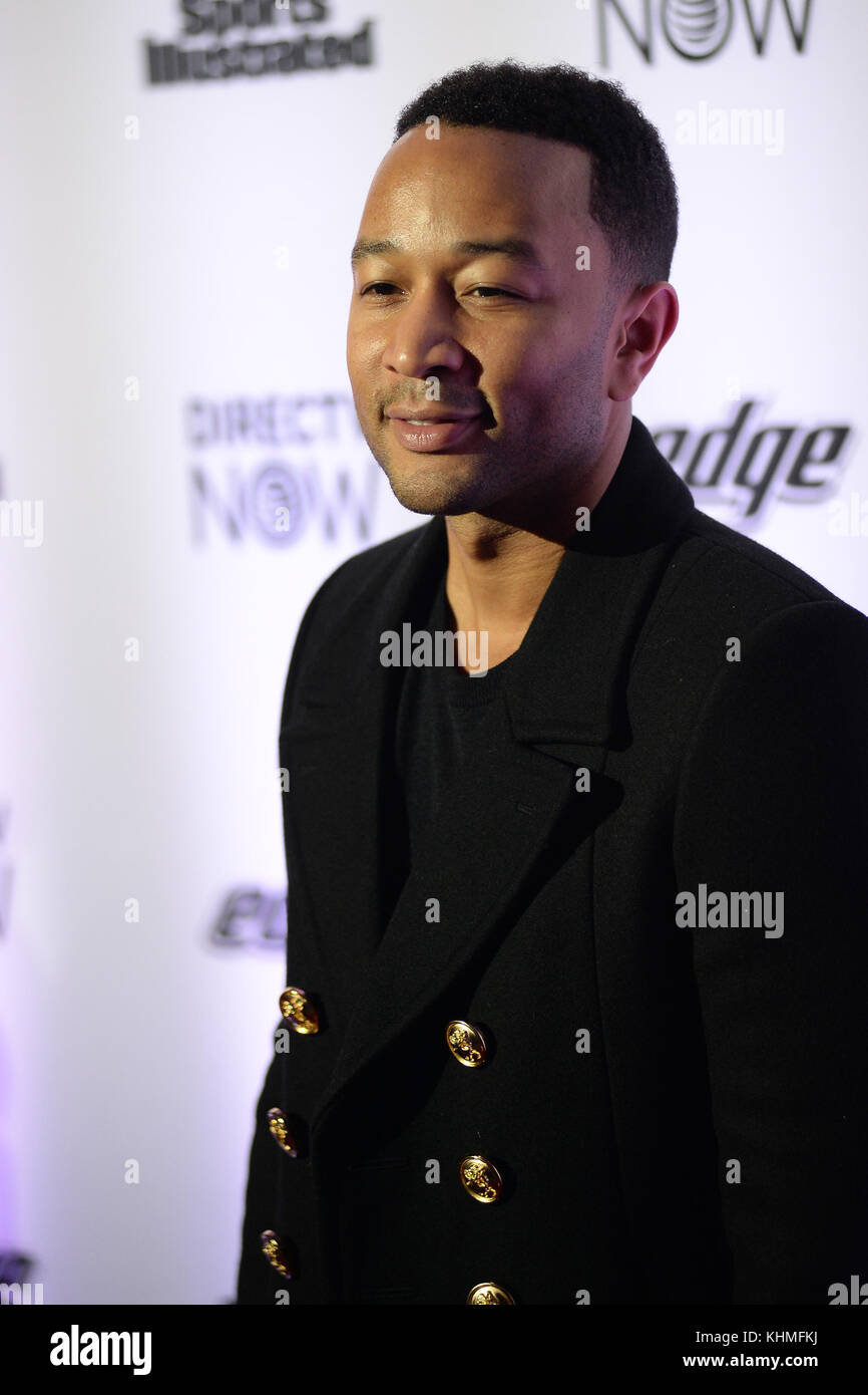 NEW YORK, NY - 16. FEBRUAR: John Legend nimmt am 16. Februar 2017 an der Sports Illustrated Swimsuit 2017 im Center415 Event Space Teil. Personen: John Legend Getriebe Ref.: MNC76 Stockfoto