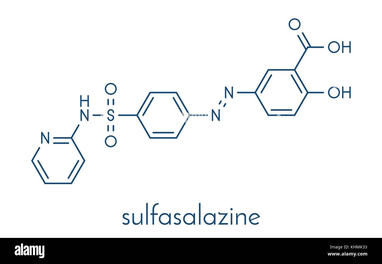 Sulfasalazin Droge Molekül. in der Behandlung von rheumatoider