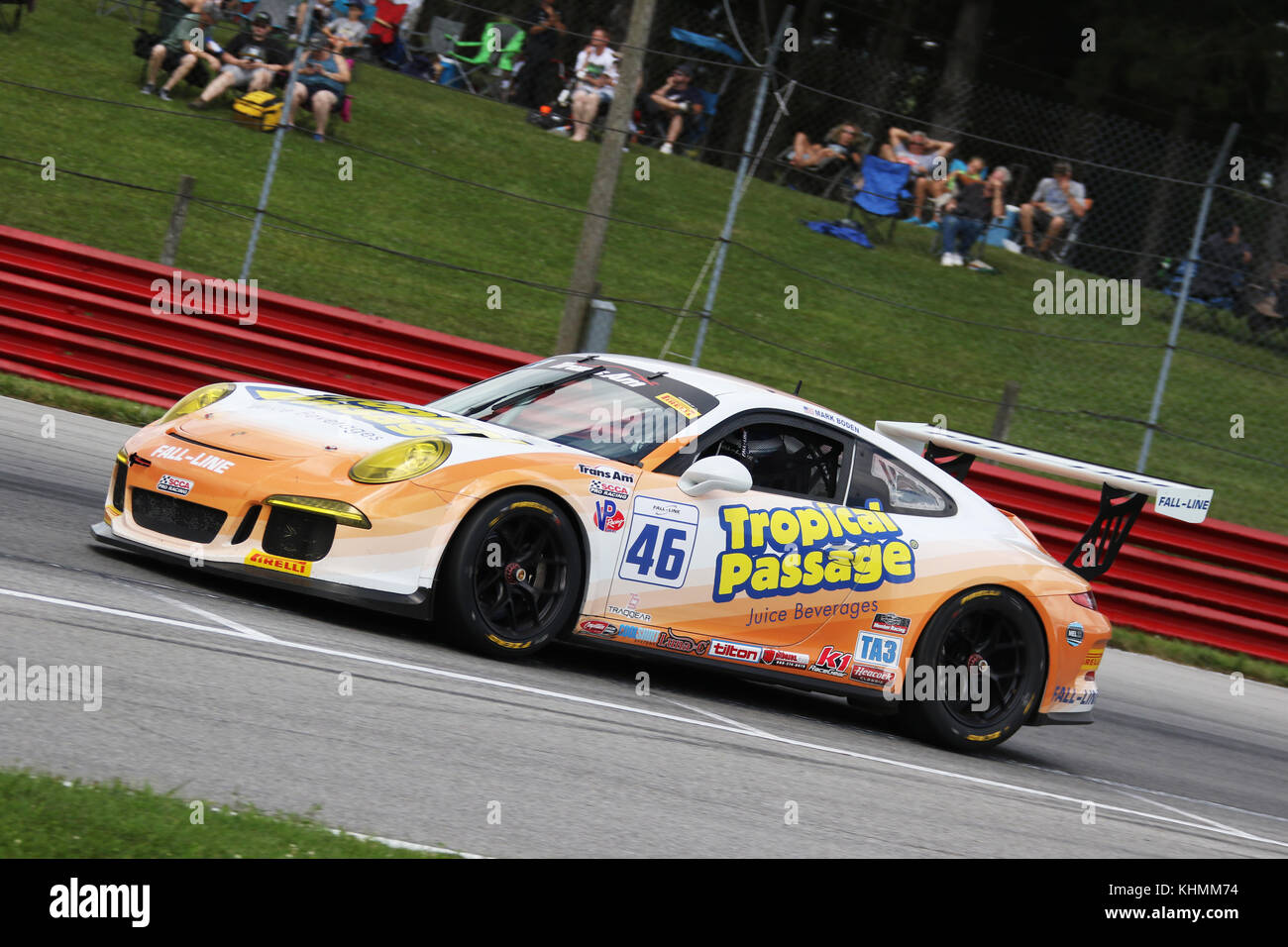 Auto 46. Porsche 911 GT3 Cup. Mark Boden, Treiber. Trans Am Serie Rennen. Mid-Ohio Sports Car Course. Lexington, Mansfield, Ohio, USA. Stockfoto