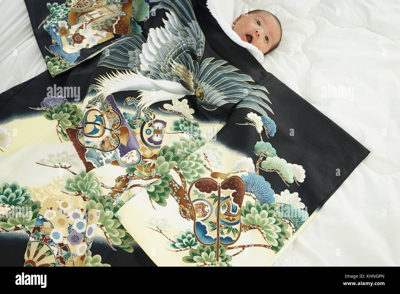 Miyamairi ist die traditionelle Feier für Baby in Japan Stockfoto