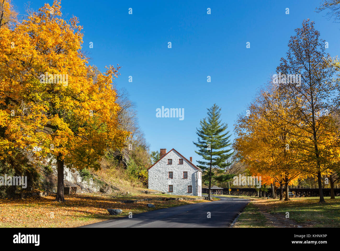 Harpers Fähre. Shenandoah Street im historischen Harpers Ferry National Historical Park, West Virginia, USA Stockfoto