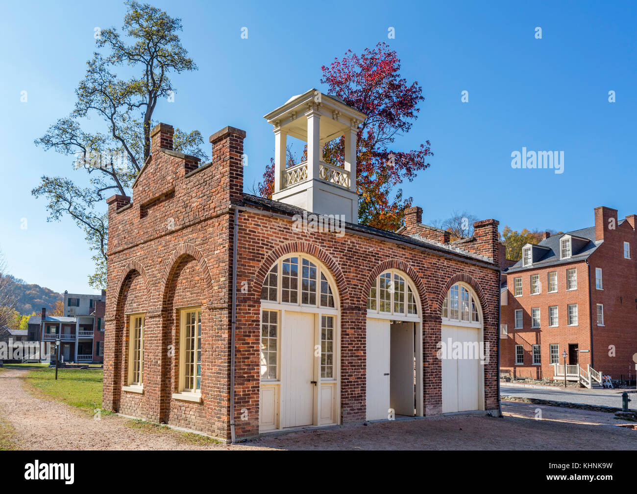 John Brown Fort in der historischen Harpers Fähre, Harpers Ferry National Historical Park, West Virginia, USA Stockfoto