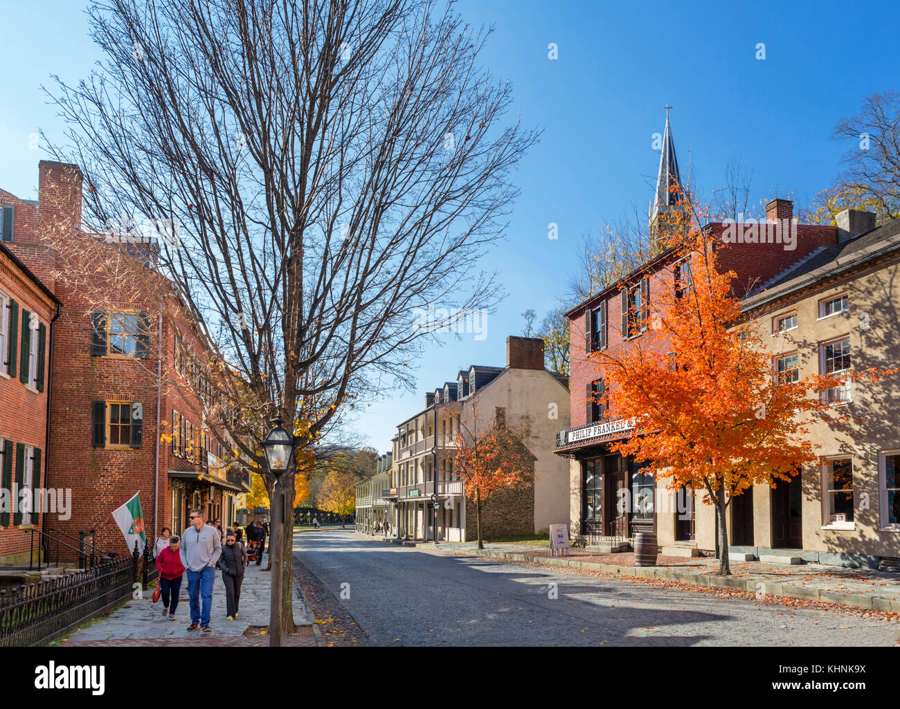 Shenandoah Street im historischen Harpers Ferry, Harpers Ferry National Historical Park, West Virginia, USA Stockfoto